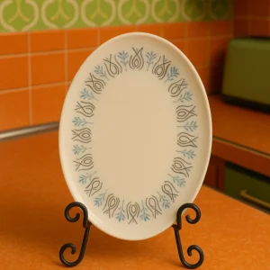Vintage Royal China Blue Heaven Oval Platter – Mid-Century Modern 1960s